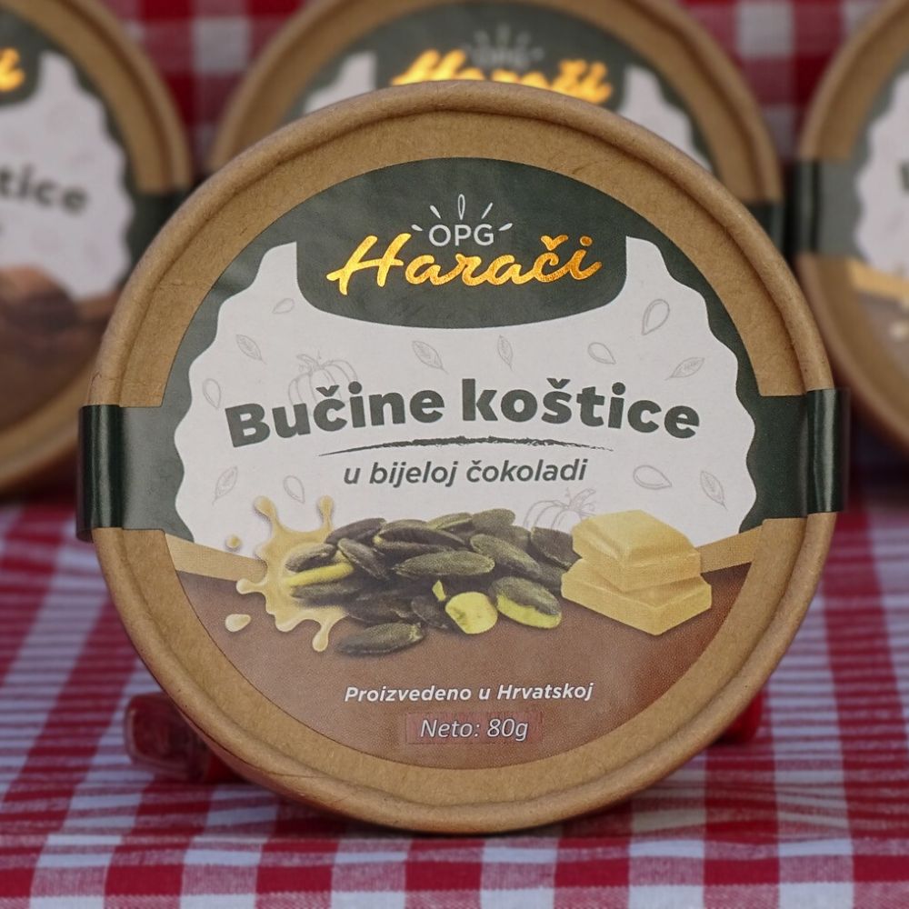 Bučine koštice u bijeloj čokoladi 80g