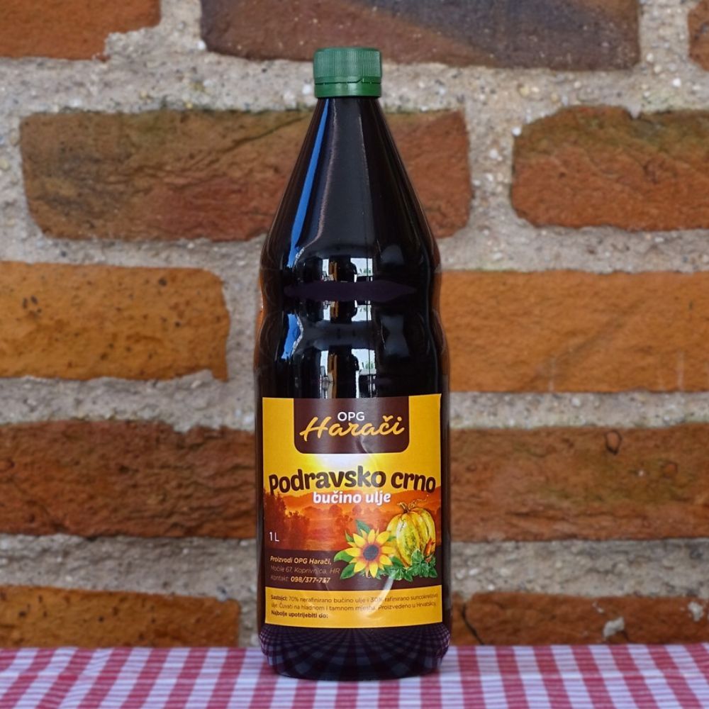 Podravsko crno bučino ulje 1 l